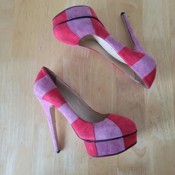 Charlotte Olympia Priscilla platform heels red purple 40 - Picture 3 of 6
